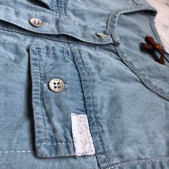 7 SEVEN FOR ALL MANKIND Girls Jean Romper Jumpsuit - Picture 3 of 6